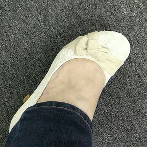 Jellypop sz.8.5M Cream Ivory Lace Shoe